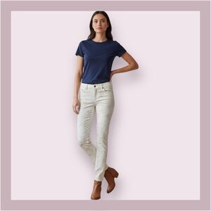 Gap 1969 Off White Floral Always Skinny Jeans